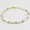 Wonderful Blue Topaz Brass Bracelet I - BZB998 18K Gold Plated Cut Pear Shape 5x7mm Bezel Setting Brass Bracelet